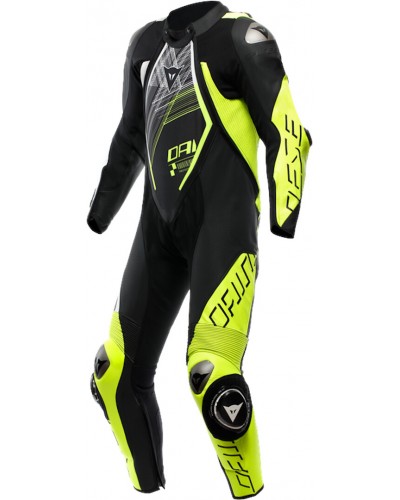 DAINESE TUTA PROF. PERF. AUDAX D-ZIP 1 PC BLACK YELLOW FLUO WHITE